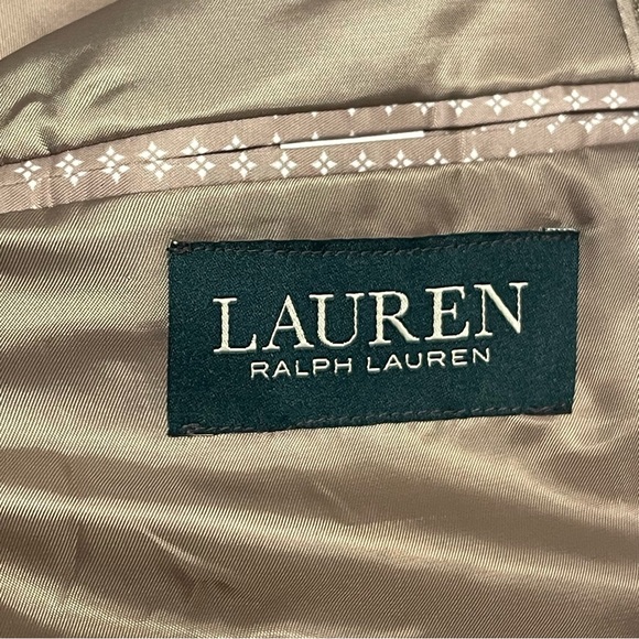Lauren Ralph Lauren Men's Blazer Jacket Linen Blend Tan Brown Size 46R - Picture 11 of 16